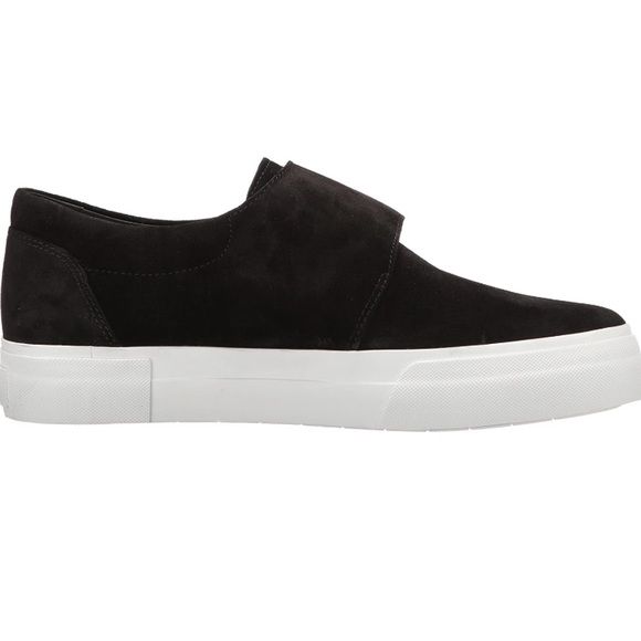 Vince Cage Slip On Suede Sneakers NWT Black 6 - Picture 2 of 4